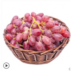 大泽山无籽红提4斤新鲜现摘葡萄一箱提子水果薄皮无核