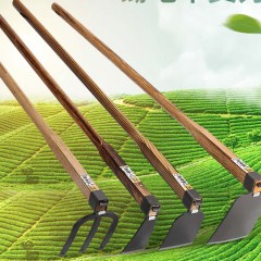 木柄大锄头农用户外除草开垦锄耙子种地农具种菜种花园艺长柄锄头
