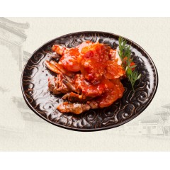 酱蟹香辣韩国辣酱生蟹腌制梭子蟹海鲜即食呛蟹生拌花蟹韩式酱螃蟹